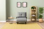 Atelier Del Sofa Sento Single - Gris claro